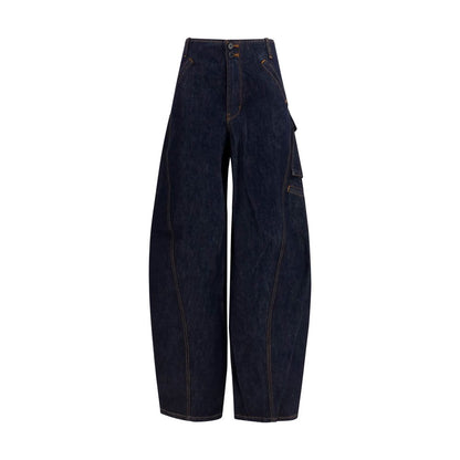Self-Portrait Blue Cotton Cargo Pants