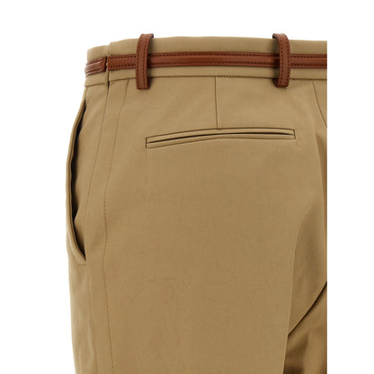 Gucci Beige Cotton Casual Pants