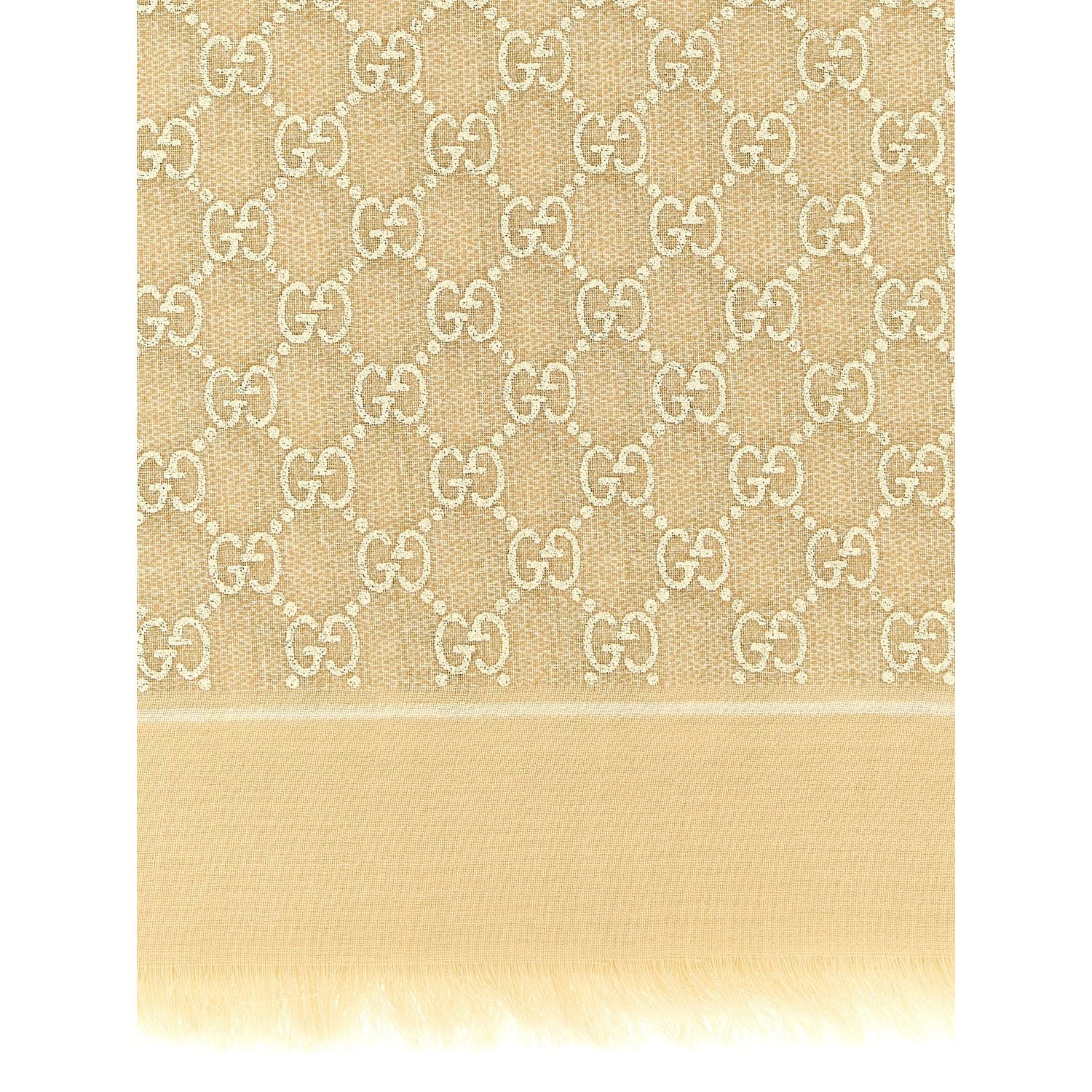Gucci Beige Wool Scarf