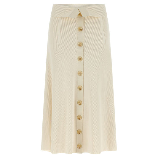 Zimmermann Beige Viscose Midi Skirt