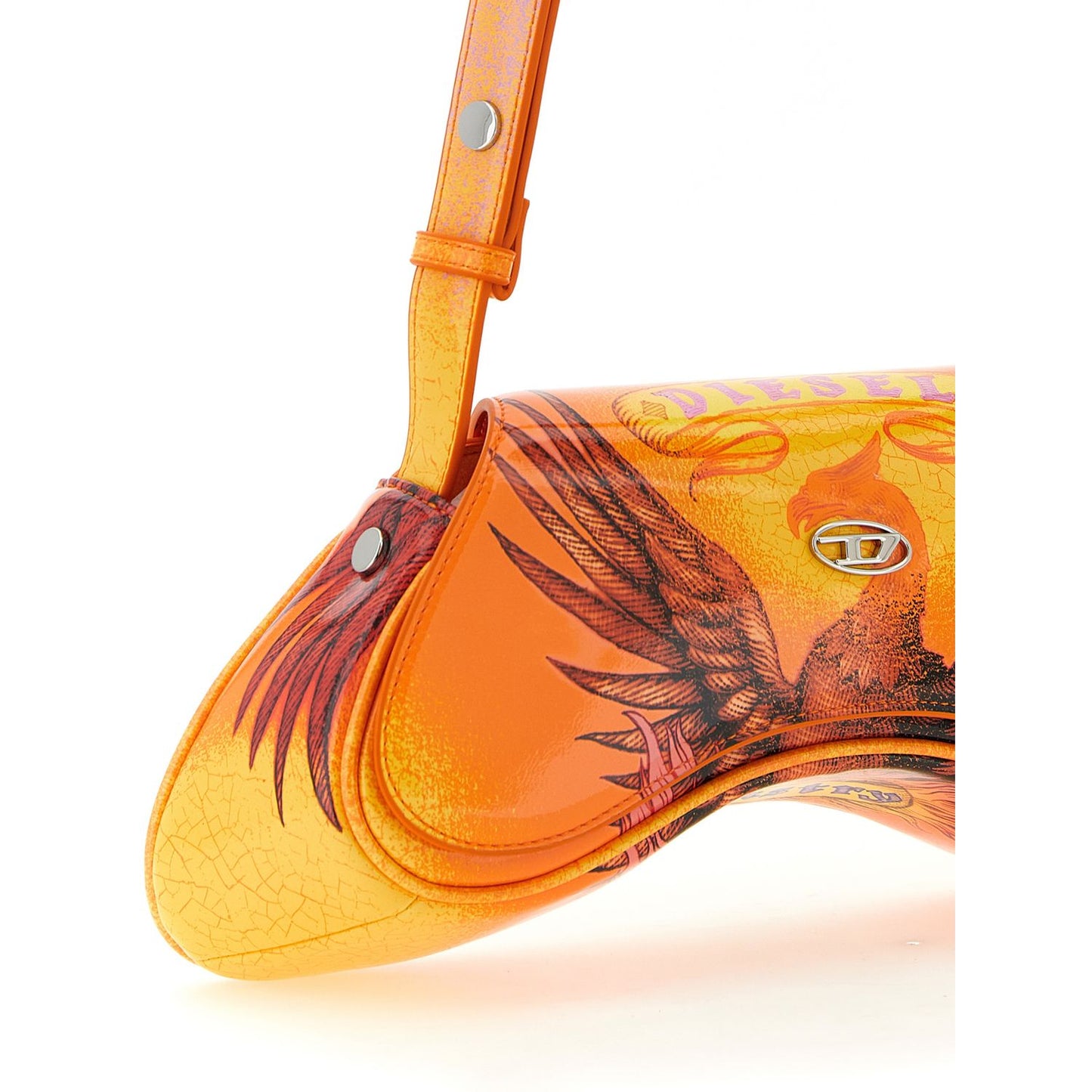Diesel Orange Polyethylene Crossbody Bag