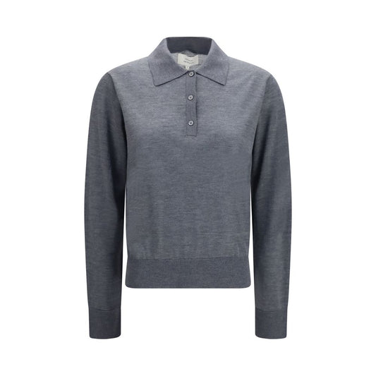 Loulou De Saison Gray Cashmere Polo Shirt