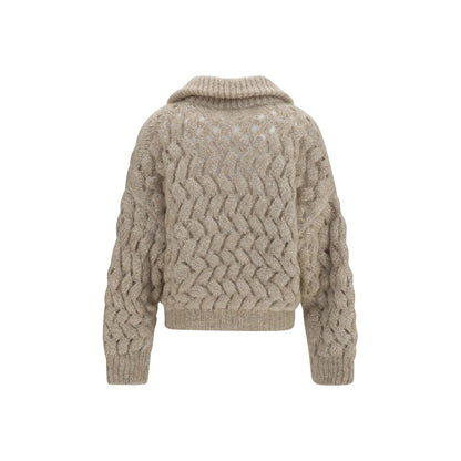 Brunello Cucinelli Beige Wool Oves Aries Cardigan