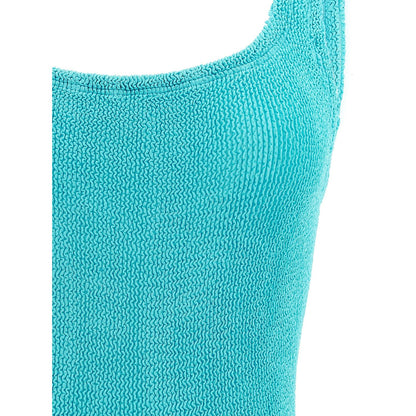 Hunza G Blue Polyamide One-Piece Swimsuit