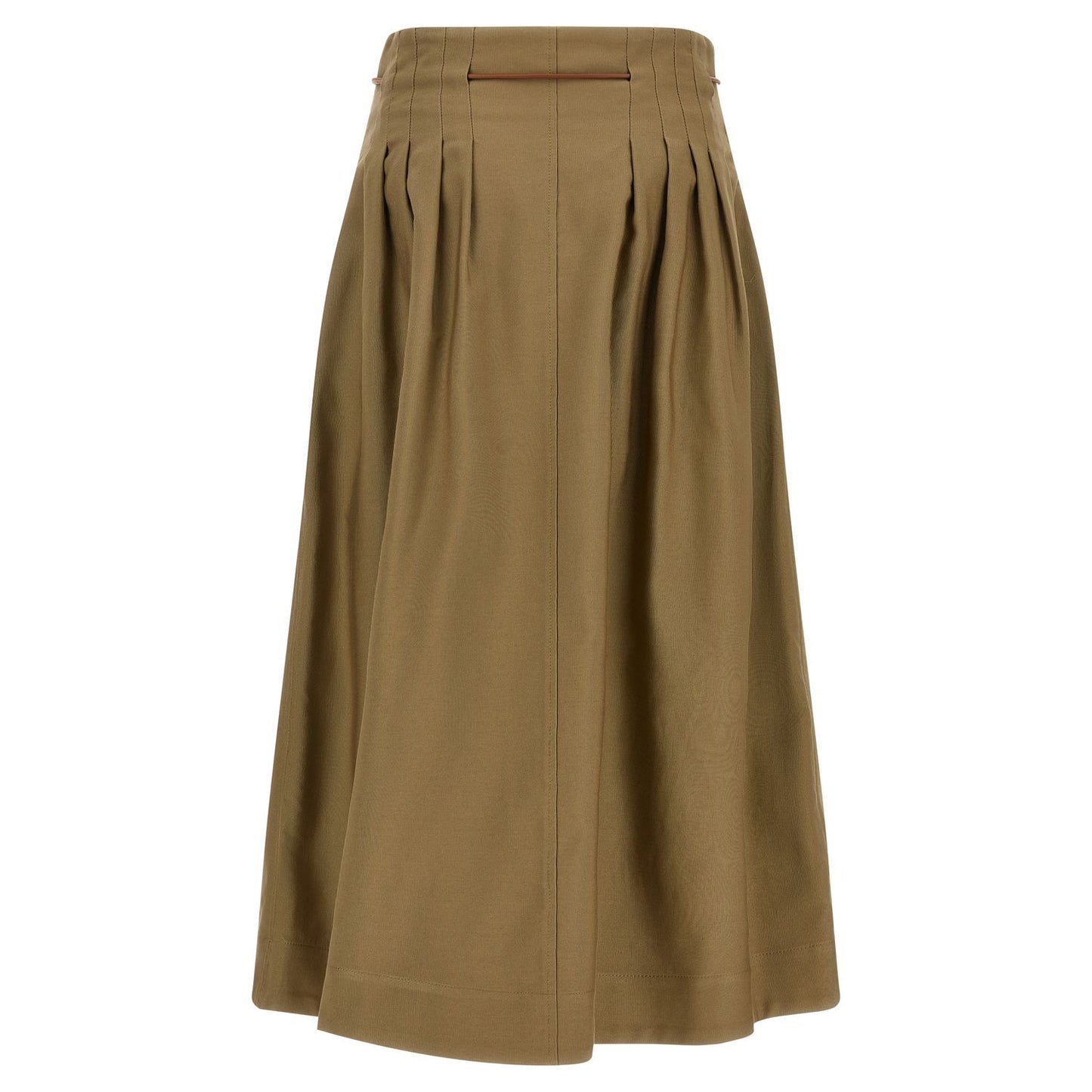 Max Mara Bicolor Cotton Midi Skirt
