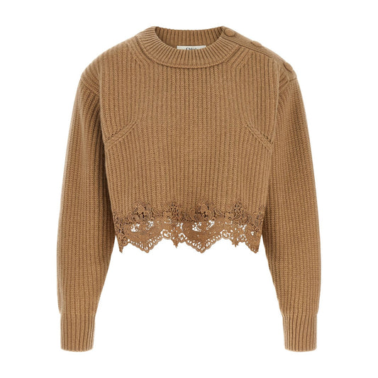 Chloé Beige Wool Cardigan