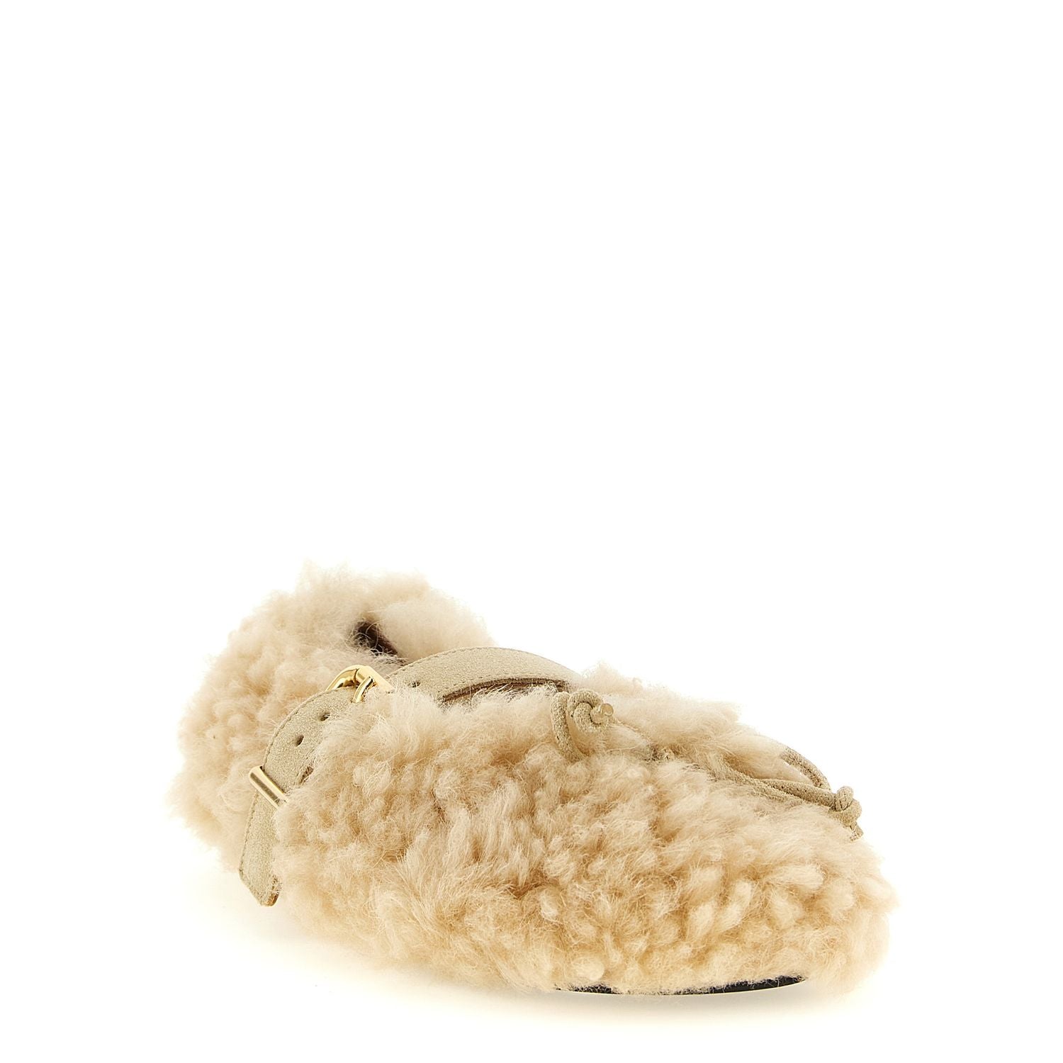Marni Beige Lambskin Ballet Flats