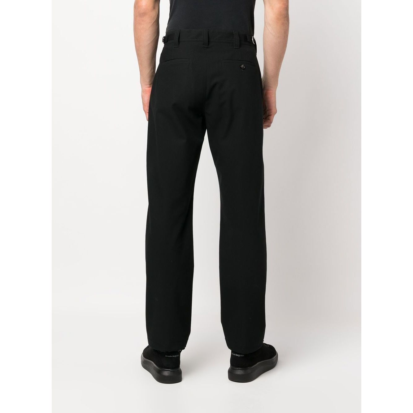 Alexander McQueen drawstring-hem Cotton Trousers