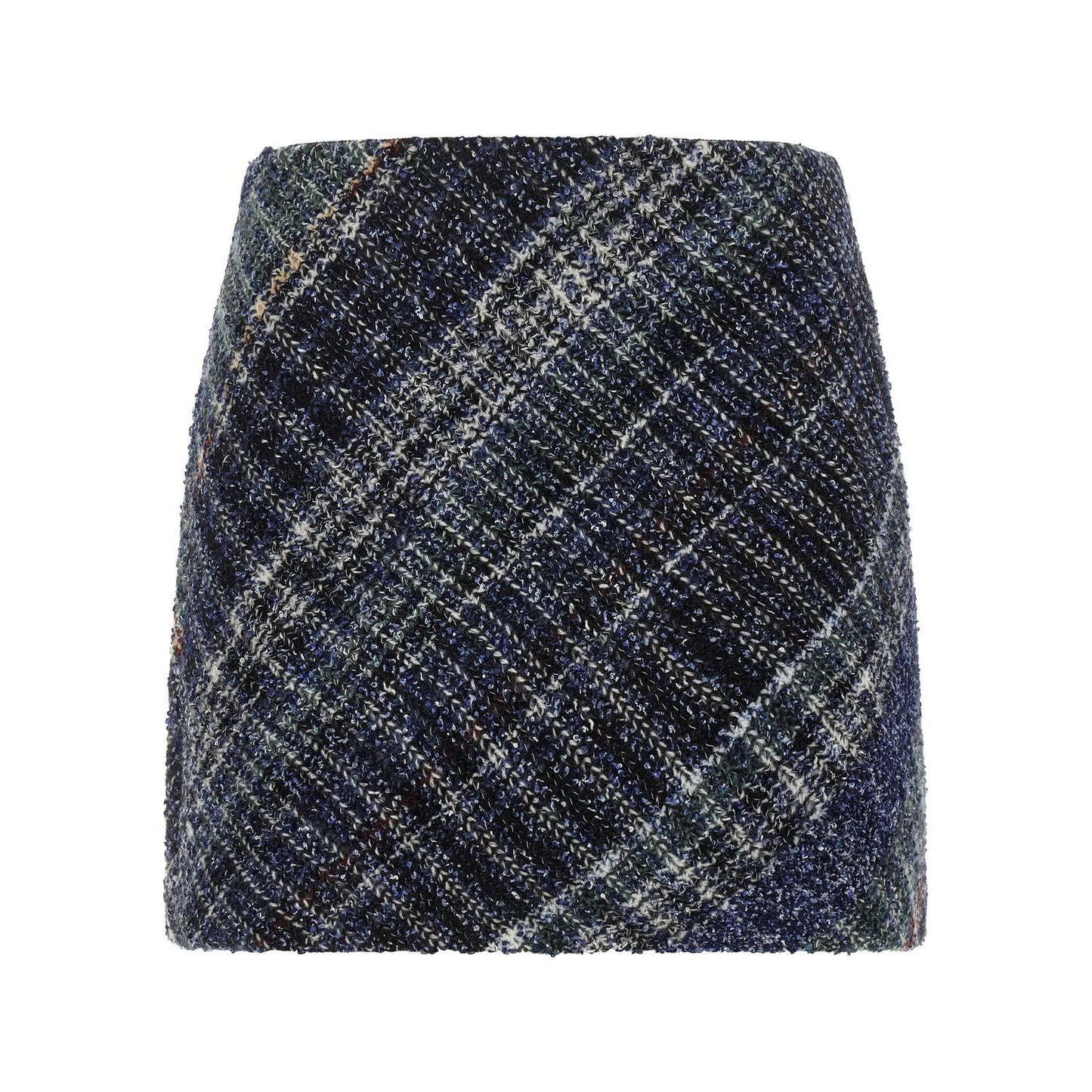Missoni Blue Wool Long Skirt