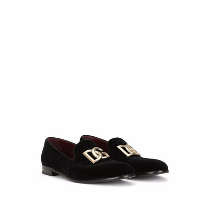 Dolce & Gabbana DG logo velvet slippers Moccasins
