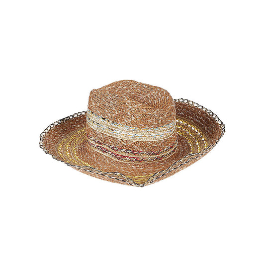 Exquisite J Raffia Fedora hat