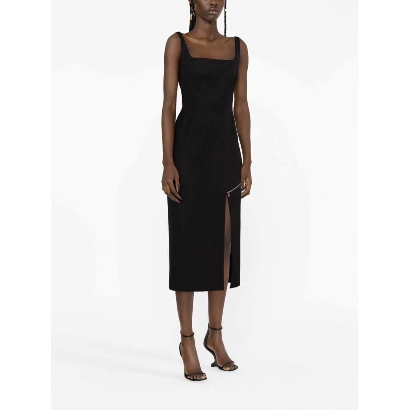 Alexander McQueen zip-embellished Midi Dress