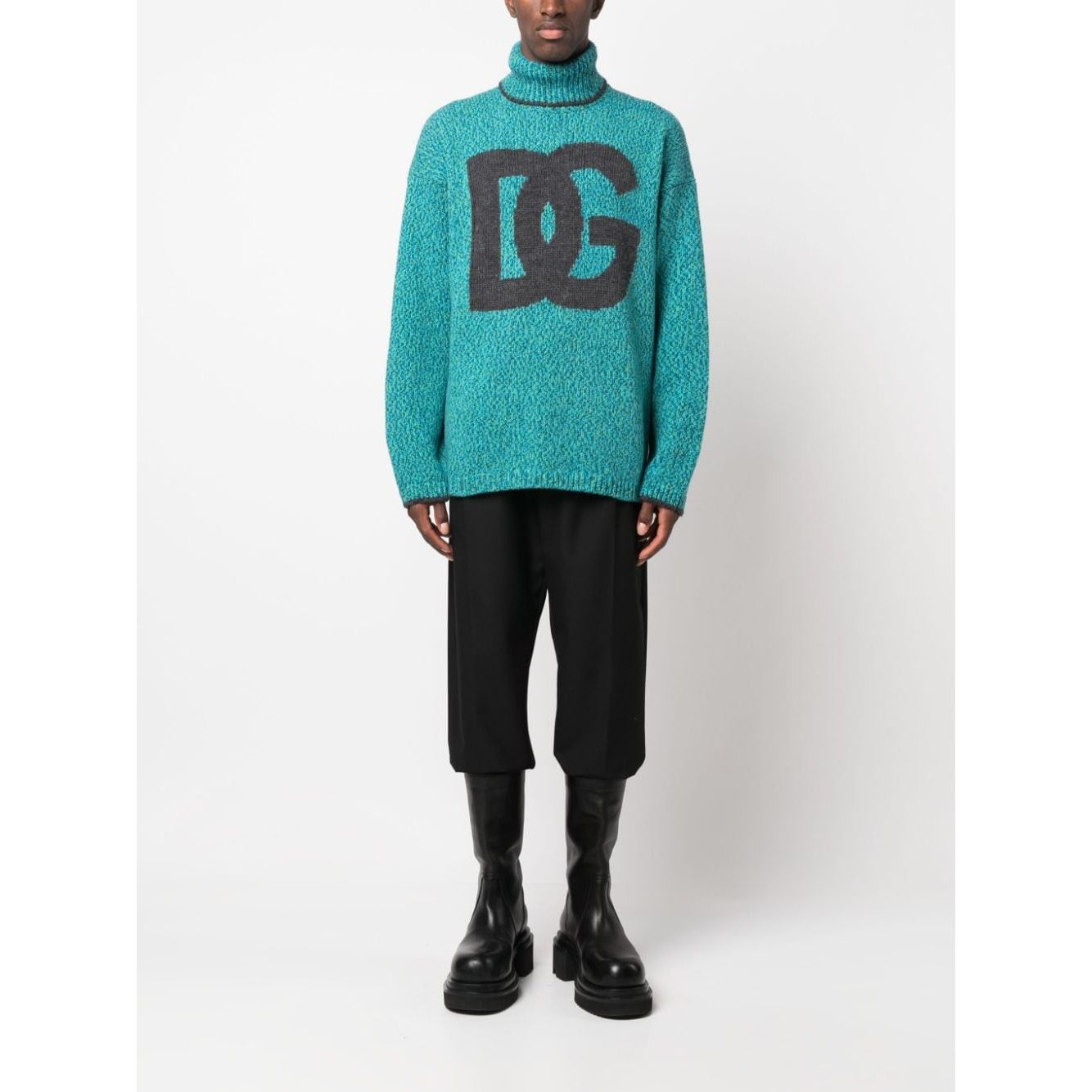 Dolce & Gabbana intarsia-knit logo jumper Topwear