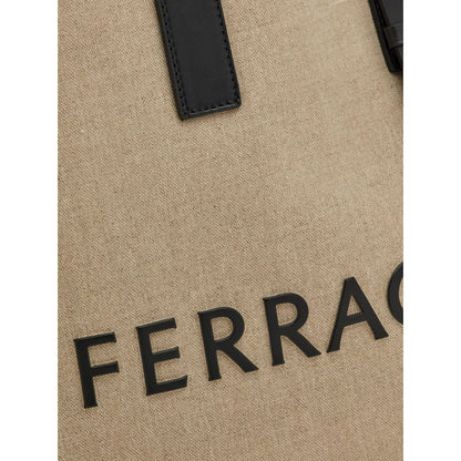 Ferragamo logo-embossed leather tote bag