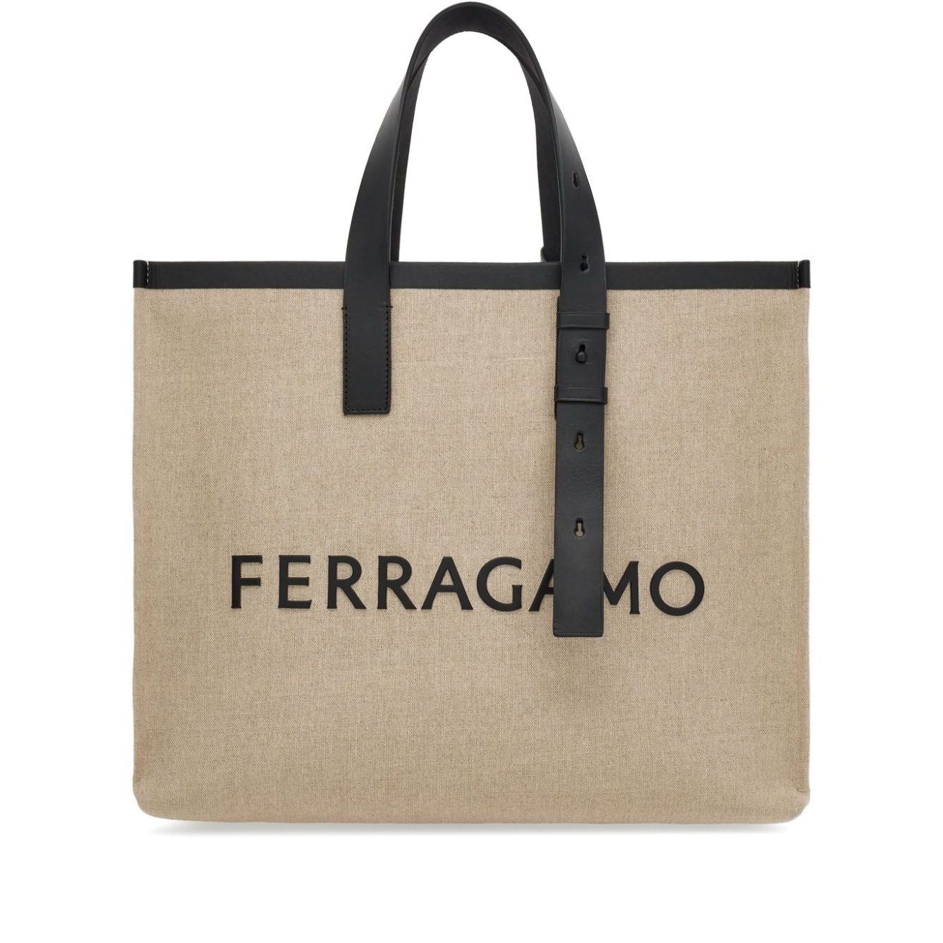 Ferragamo logo-embossed leather tote bag