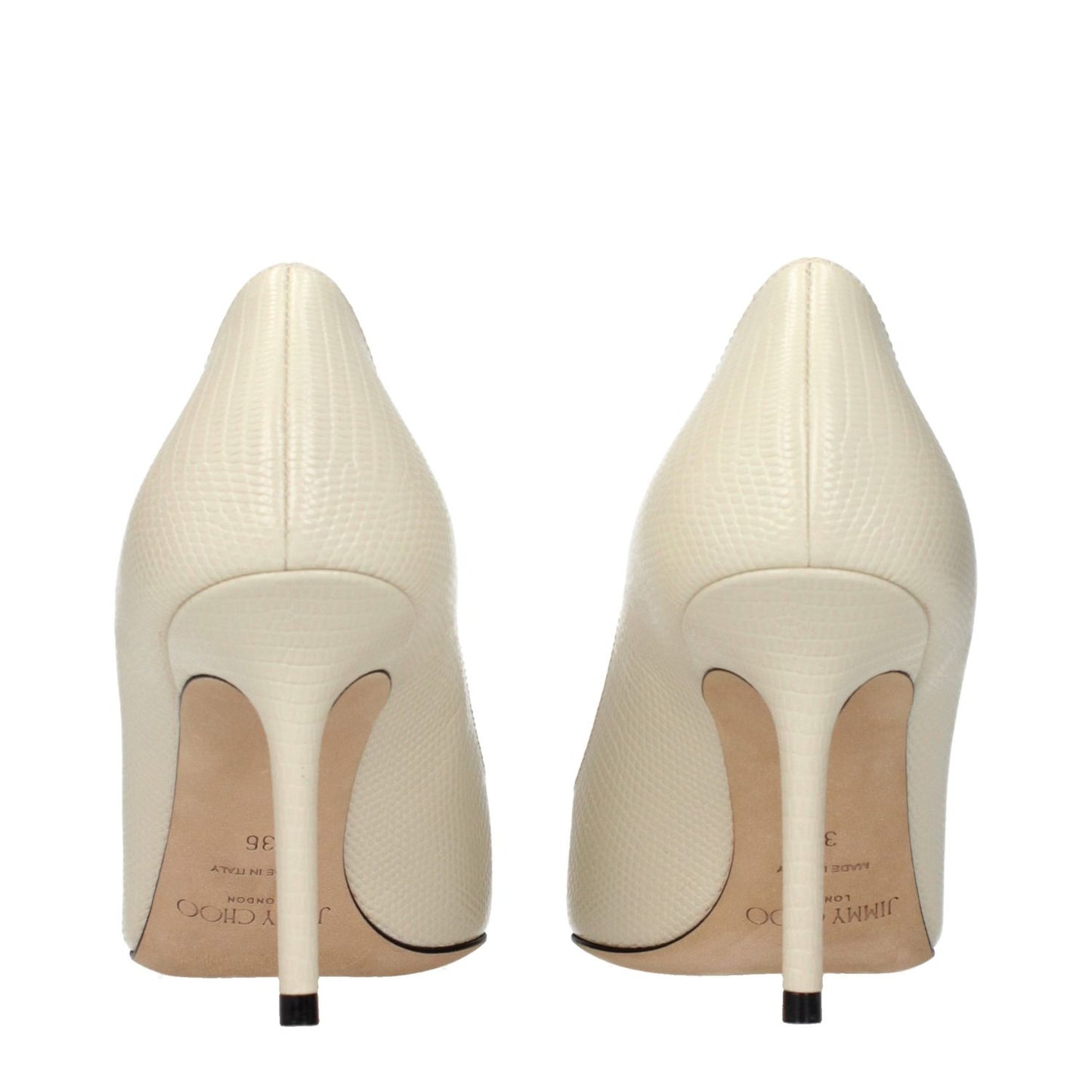 Jimmy Choo Beige Leather High Heel Pumps