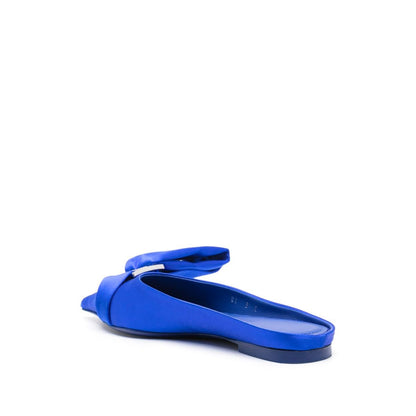 Ferragamo asymmetric-bow Satin Mules Sandals