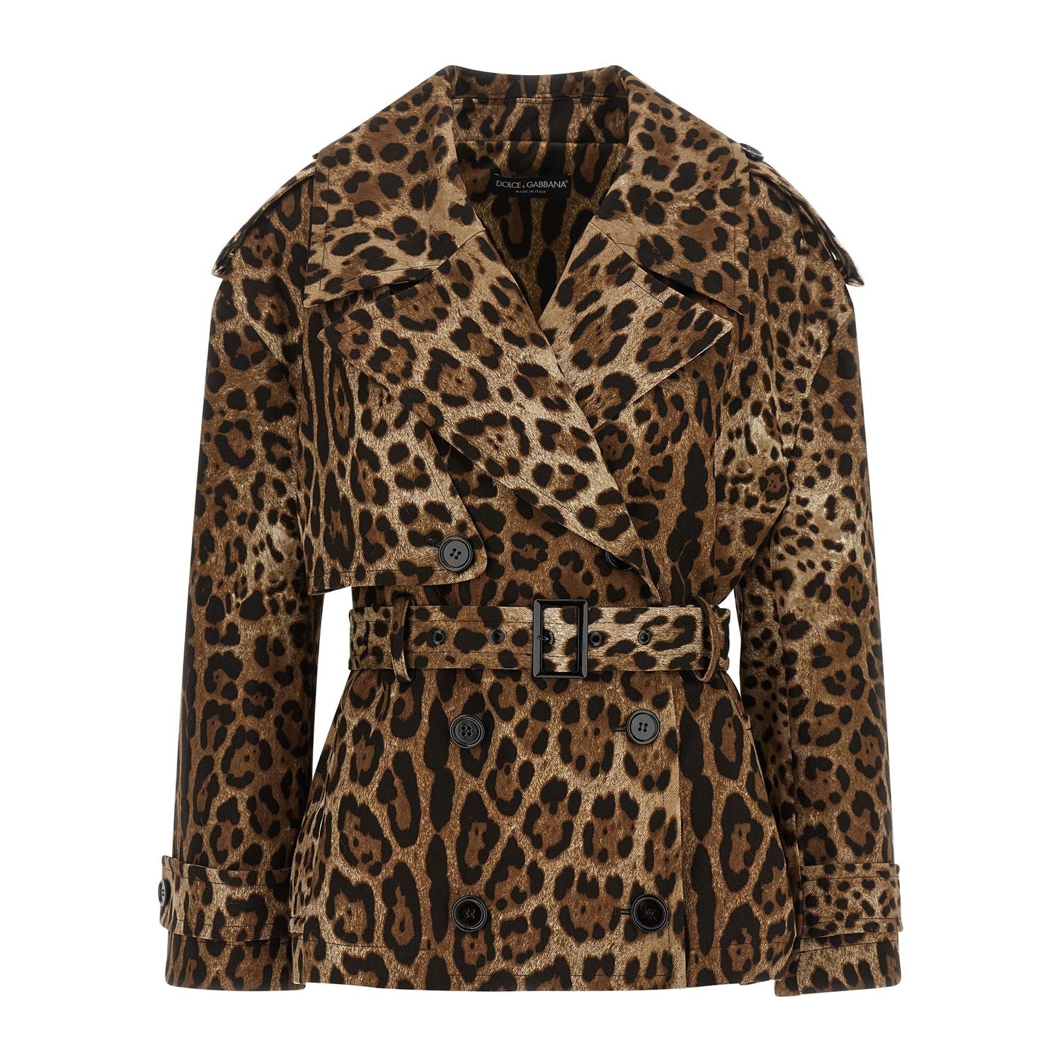 Dolce & Gabbana Brown Cotton Coat
