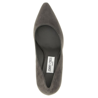 Jimmy Choo Gray Leather High Heel Pumps