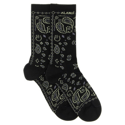 Alanui Black Cotton Socks