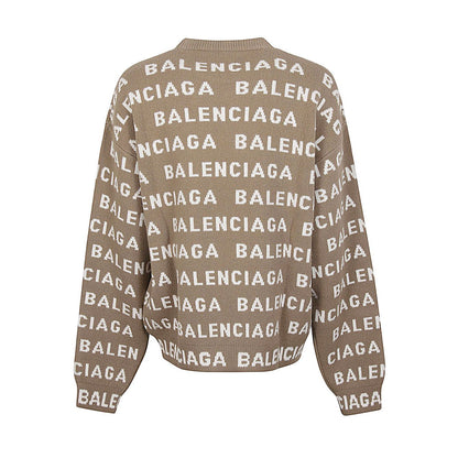 Balenciaga Intarsia Logo Sweater