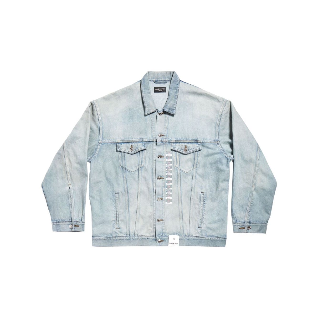 Balenciaga Denim jacket with flap pockets and drop shoulder