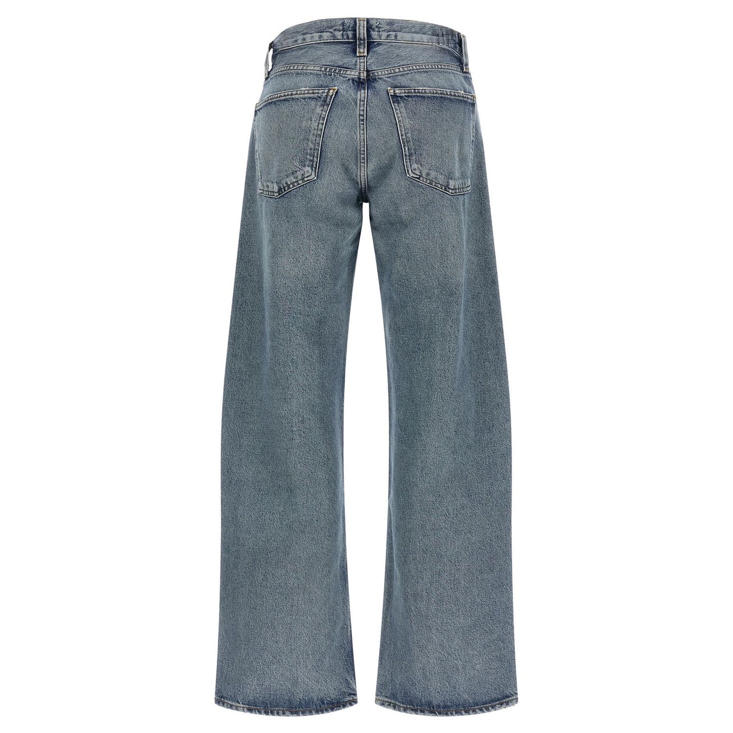 Agolde Blue Cotton Relaxed Fit Jeans