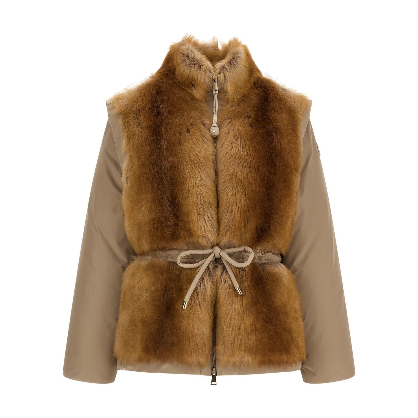 Moncler Beige Polyester Sleeveless Jacket