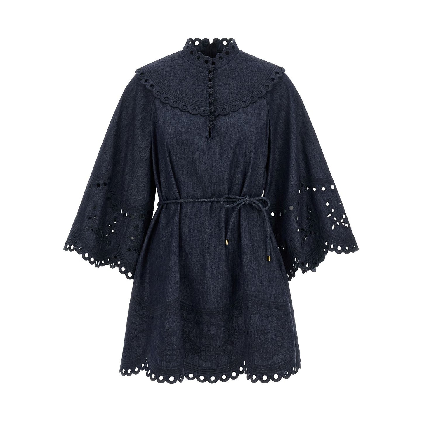 Zimmermann Blue Cotton Short Dress