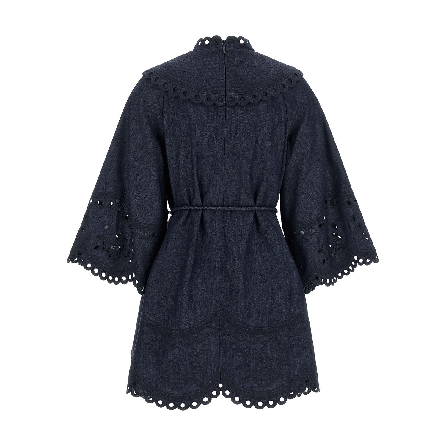 Zimmermann Blue Cotton Short Dress