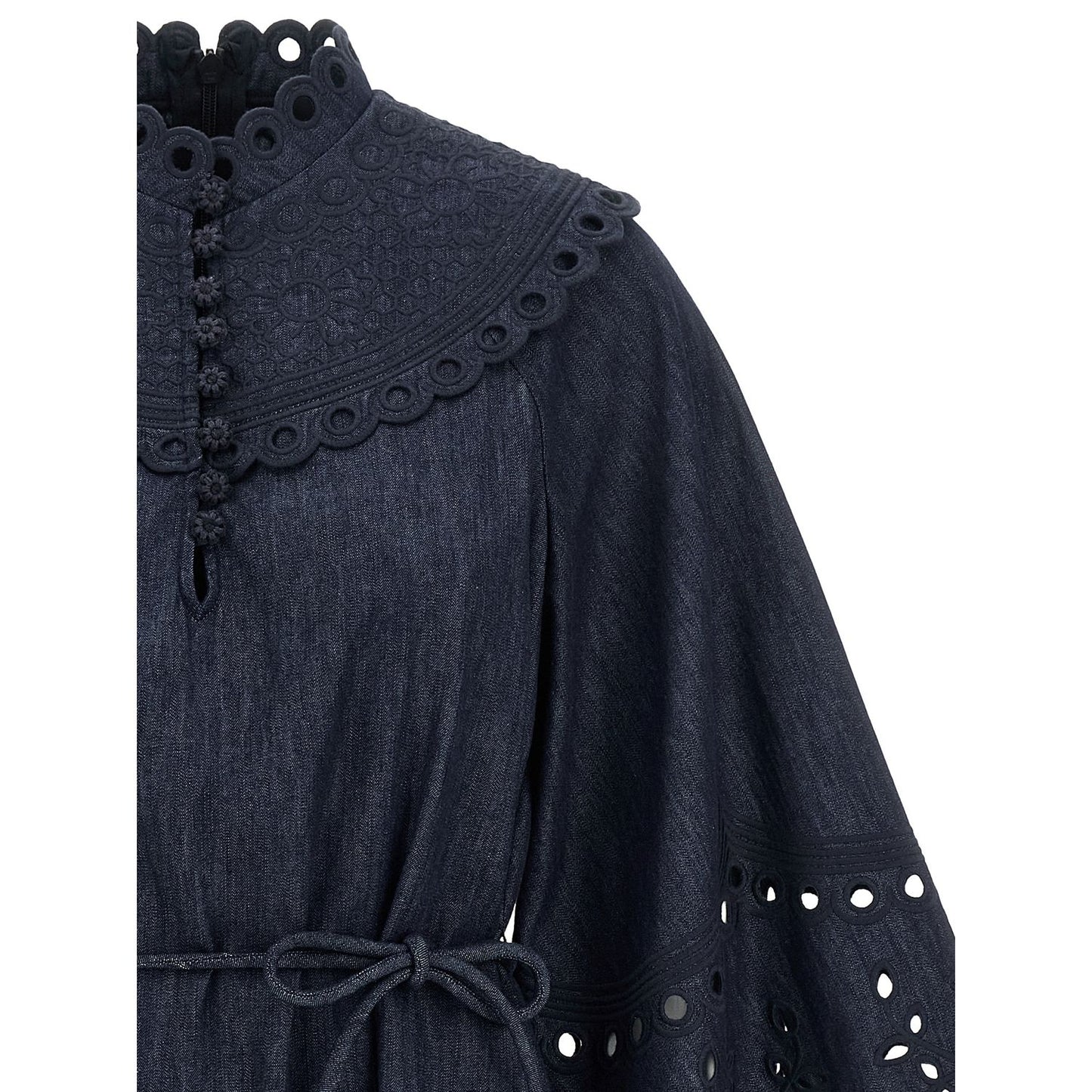 Zimmermann Blue Cotton Short Dress