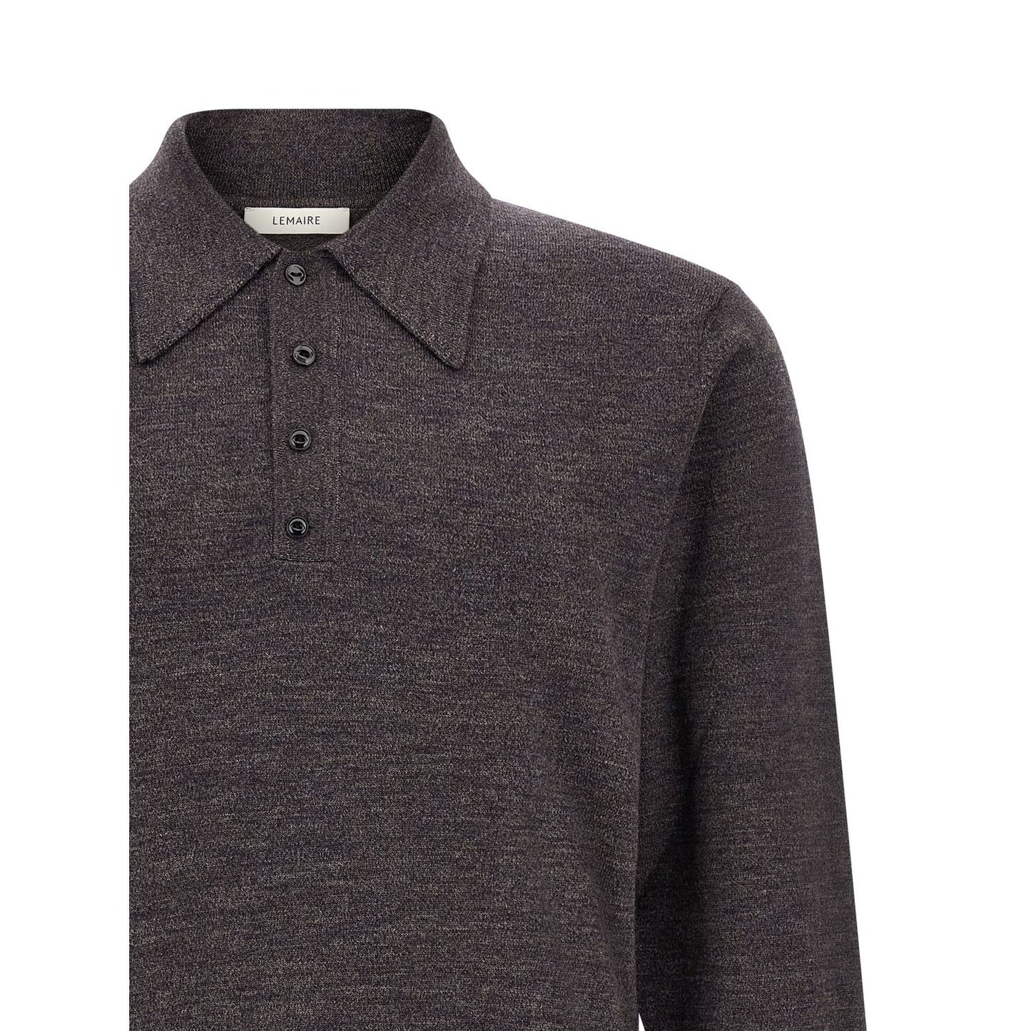 Lemaire Brown Wool Polo Shirt