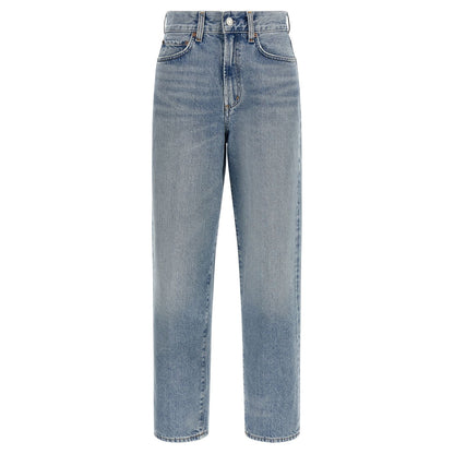 Agolde Blue Cotton Straight-Leg Jeans