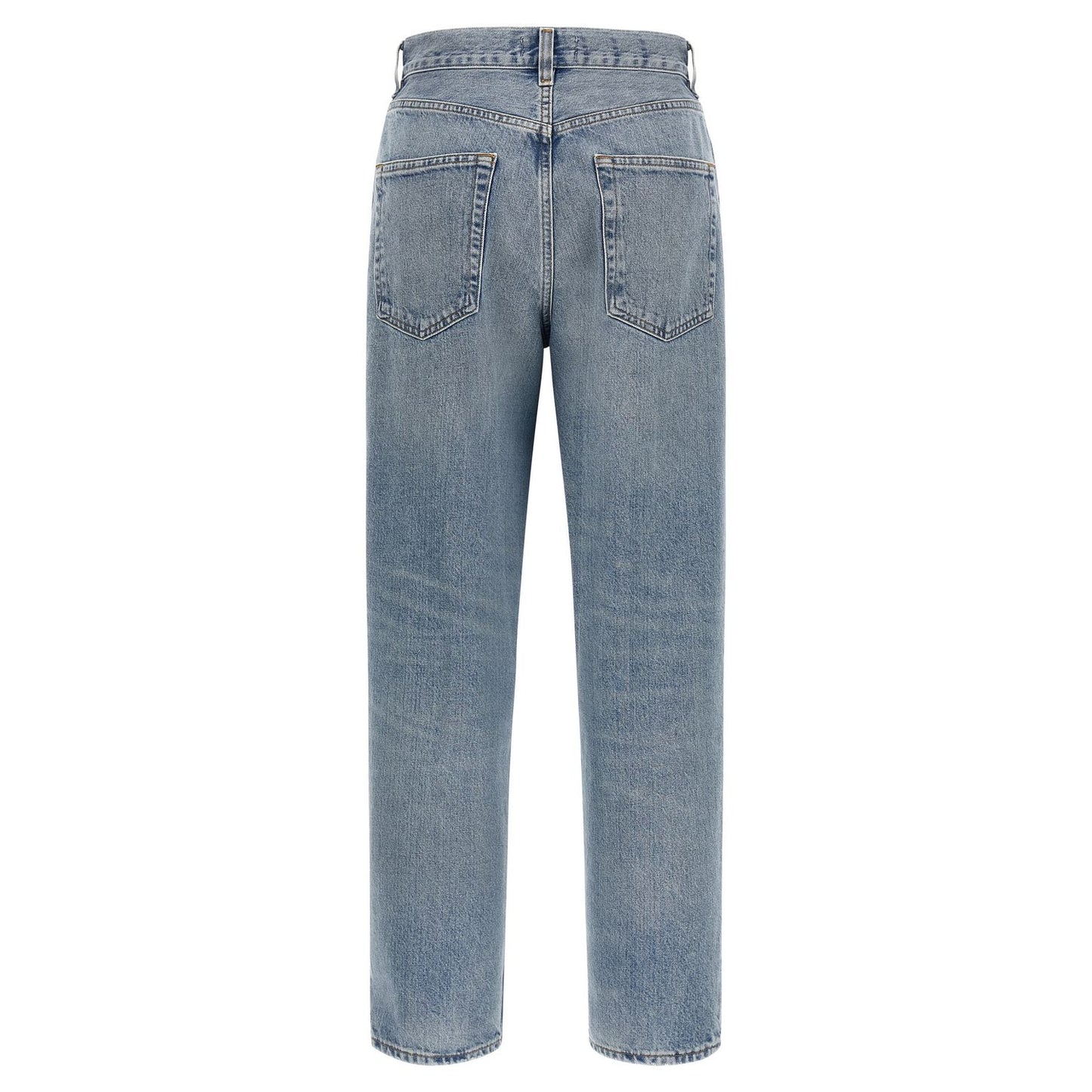 Agolde Blue Cotton Straight-Leg Jeans