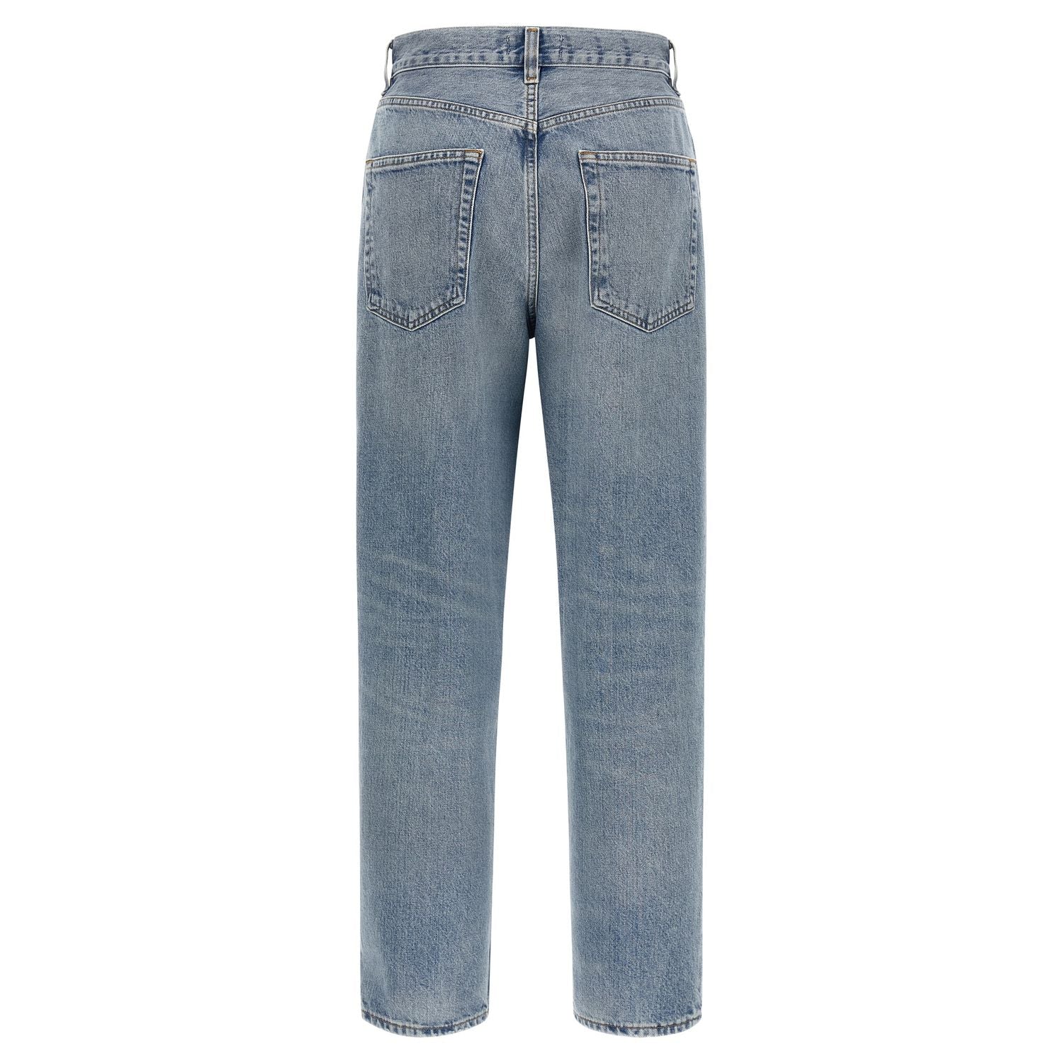 Agolde Blue Cotton Straight-Leg Jeans