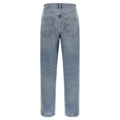 Agolde Blue Cotton Straight-Leg Jeans