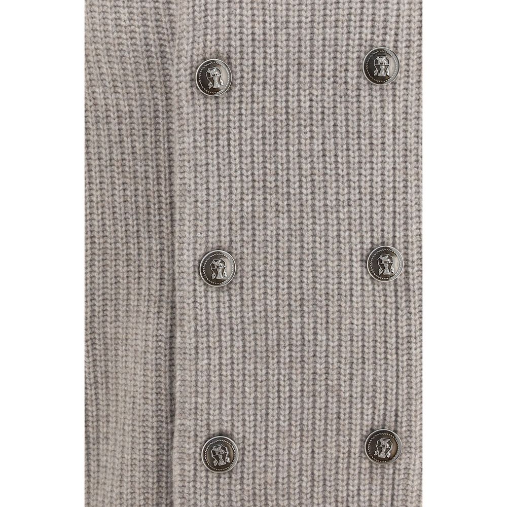Brunello Cucinelli Gray Cashmere Cardigan