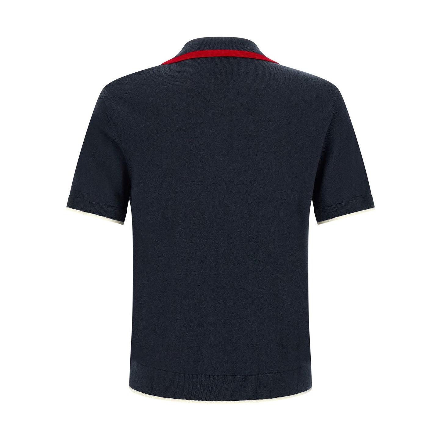 Casablanca Blue Wool Polo Shirt