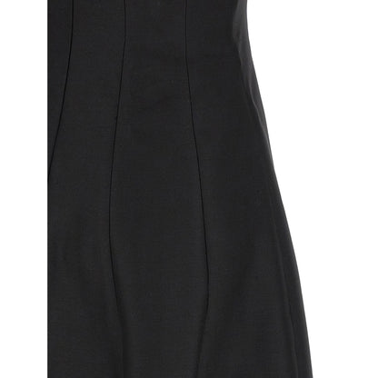 Khaite Black Wool Long Dress