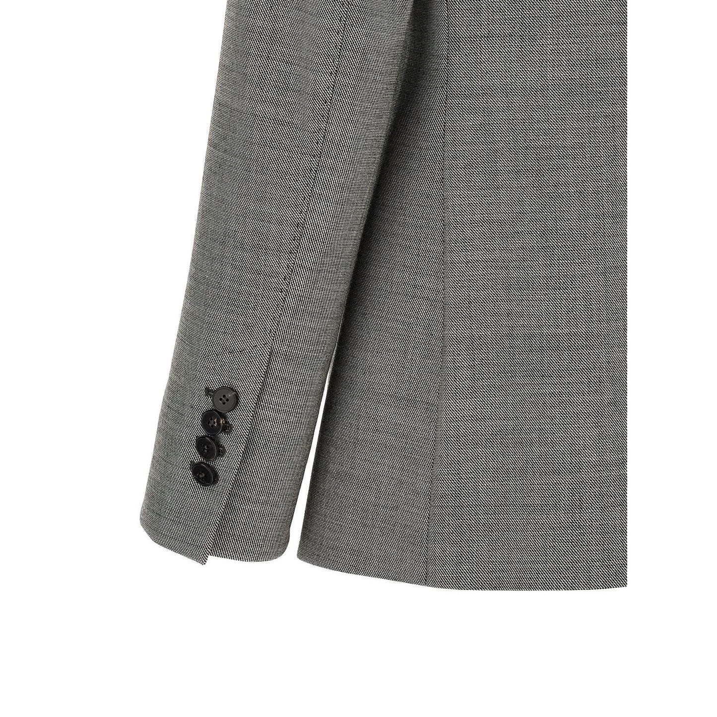 Alberto Biani Gray Wool Blazer