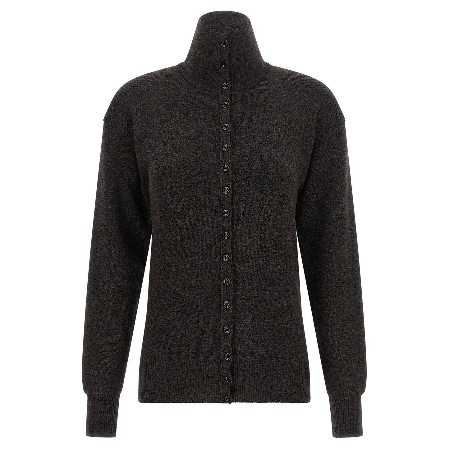 Lemaire Brown Wool Cardigan