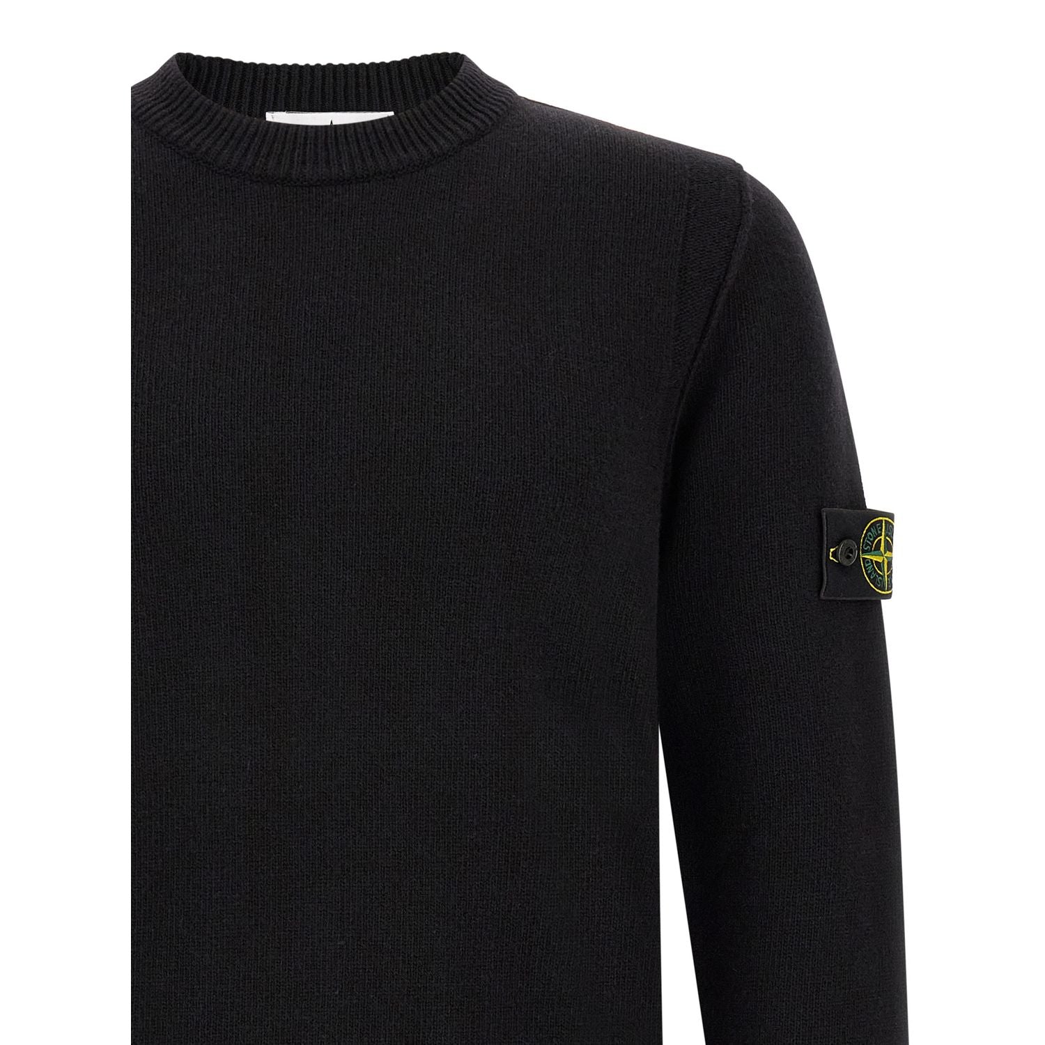 Stone Island Black Virgin Wool Cardigan