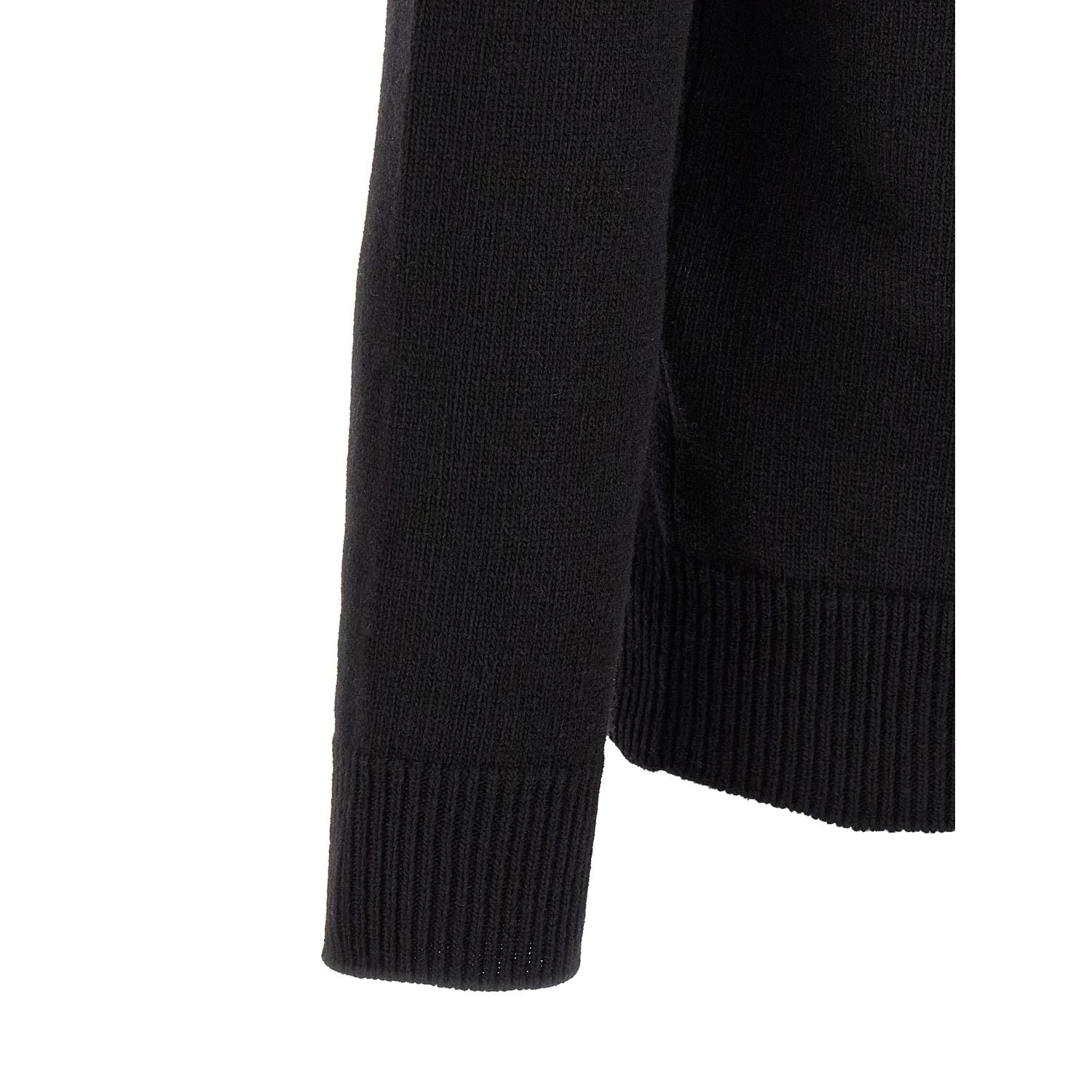 Stone Island Black Virgin Wool Cardigan