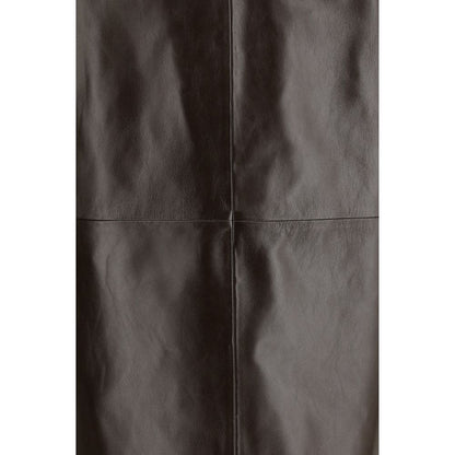 Arma Brown Leather Long Skirt
