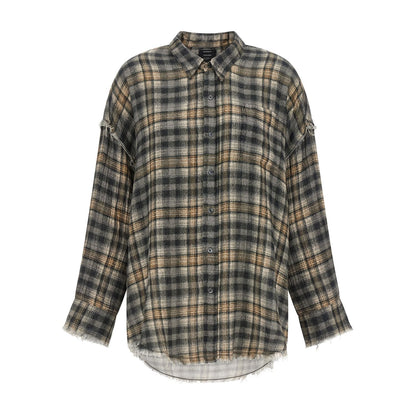 R13 Gray Cotton Blouse