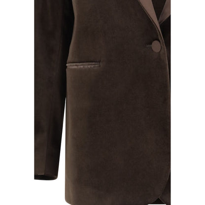 Lardini Brown Cotton Blazer