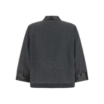 Peserico Gray Lyocell Blouse