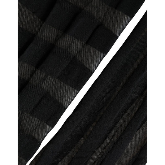 Dolce & Gabbana Black Nylon Stripes Tights Stockings Pantyhose Socks