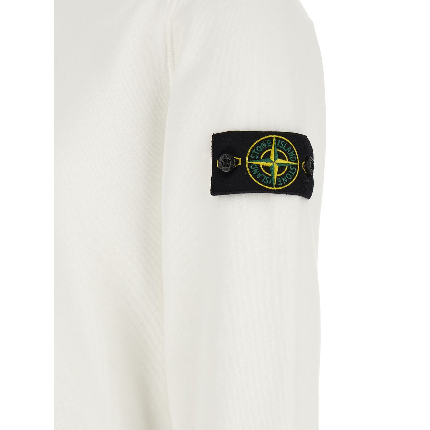 Stone Island White Cotton Sweatshirt