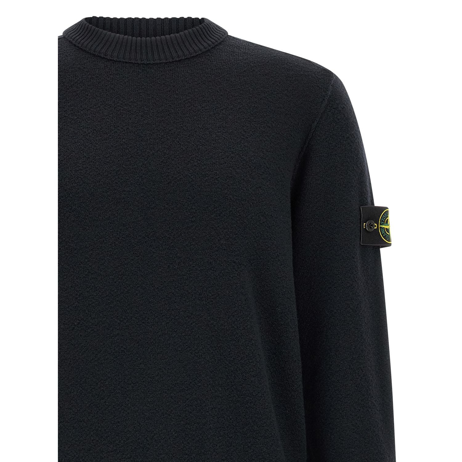 Stone Island Blue Virgin Wool Cardigan